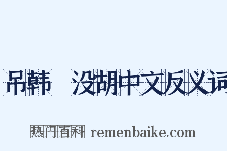 吊韩弇没胡中文反义词是什么意思的图片